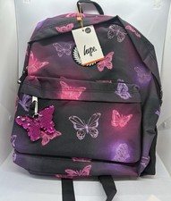 Hype Unisex Girls Pink Mix Chrome Glow Butterfly Backpack School Bag