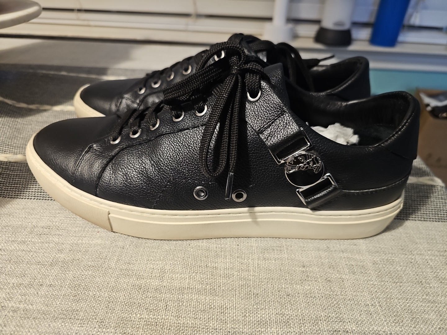 Versace Collection Sneakers Shoes Size 43/10 US Leather Trainers Medusa Designer thumbnail 2