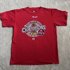 Boston Red Sox 2007 World Series Champions Tshirt Majestic XL Auth. Collection