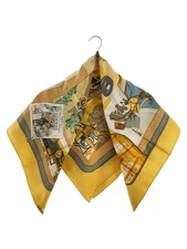 RARE HERMES HERMES Scarf Silk YLW Women