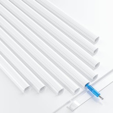 128In Mini Cord Hider for 1 Mini Wire, On-Wall Cord Cover Channel, Tape Wire Con