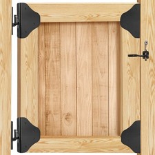 Fence Gate Kit Gate Hardware with Gate Latch - Updated 90 Degree Right Angle Gat