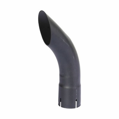 Exhaust Stack Pipe Replacement UNIVERSAL 2-1/2'' x 12'' Curved Black
