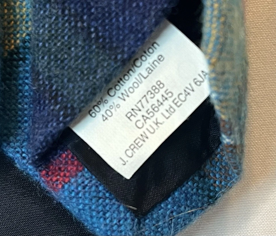 Corbata para hombre J.Crew hecha a mano a cuadros mezcla de lana clásica preppy Foto 3 de 4
