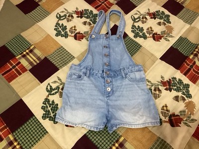 Palace Girl Short Denim Overalls Size 8