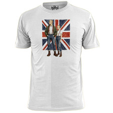 Mens Skinhead And Skin Girl In Front Of A Union Jack T Shirt Oi! Ska