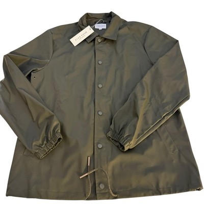 Five Four Los Angeles Men's Olive Green Snap Front Windbreaker Size L NWT