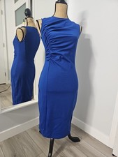 JCrew $128 NWT Ruched Ponte Blue Sheath Dress Size 2 - Style K2197