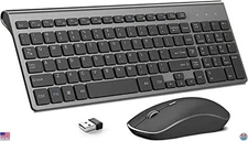 JOYACCESS Wireless Keyboard and Mouse,2.4G Ergonomic and Slim Wireless Computer