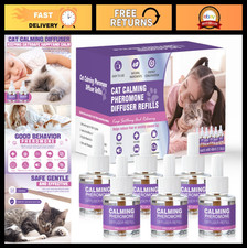 Calming Cat Pheromone Diffuser Refill 6-Pack - Reduce Stress, Anxiety Scratchi