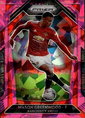#ad 2020 21 Panini Prizm Premier League #15 Mason Greenwood Pink Ice Prizm $2.99