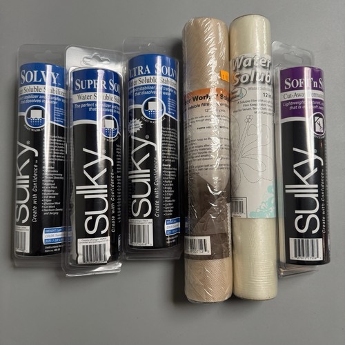 Lot 6 Soluble Stabilizer Film Sulky Inspira READ Embroidery Sewing Textiles