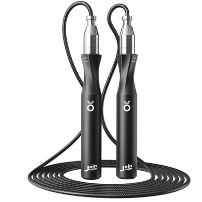 JOINROPE Weighted Jump Rope,Dual Bearing Smooth Rotation Speed Black 