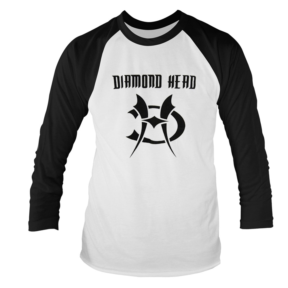 DIAMOND HEAD - LOGO WHITE Long Sleeved Baseball Shirt Small