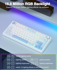 AULA F75 75 Wireless Mechanical Keyboard, Hot Swappable Creamy Keyboard