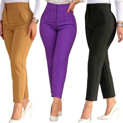 Damen Business Hose High Waist   Elegant & Figurbetont   Büro Stretchhose S XXL
