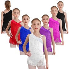 Kids Girls Dancewear Modern Leotard Performance Bodysuit Sleeveless Costume