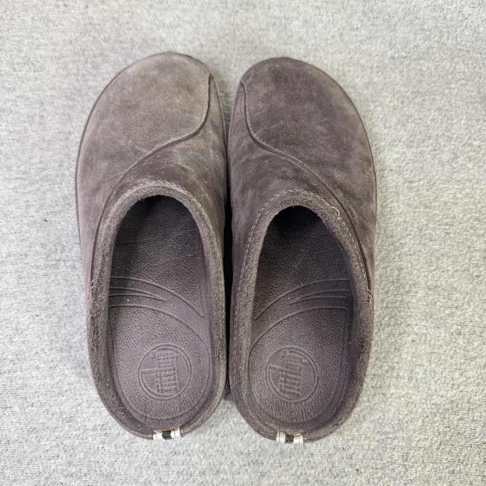 Zueco FitFlop Gogh Pro marrón superligero gamuza sin cordones mula cómodo caminar talla 7 Foto 4 de 4