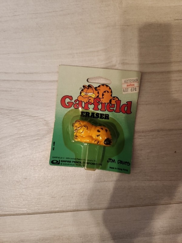 1978 Vintage Garfield Eraser Toy Jim Davis Collectible New