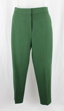 MaxMara Womens Green High Rise Front Zip Crop...
