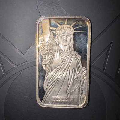 #ad Liberty Trade Silver .999 Silver 1 oz Bar MTB Limited # 58828 Good Cond $129.95