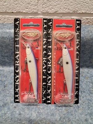 2 LUCKY CRAFT Slender Pointer 97MR  3/8oz 97mm 3-4'  Luckycraft Suspending 