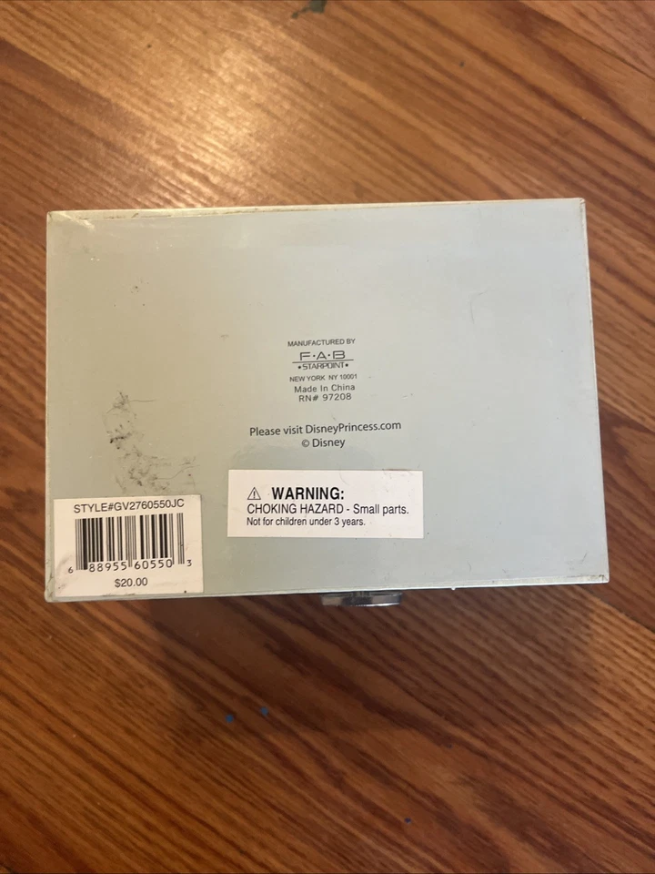 Винтажная шкатулка для украшений Disney Princess Cinderella RN#97208 играет музыку - Изображение 4 из 4