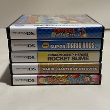 Lot Of 5 Nintendo DS Games Cases Only No Game Super Mario Bros, Diddy Kong Etc