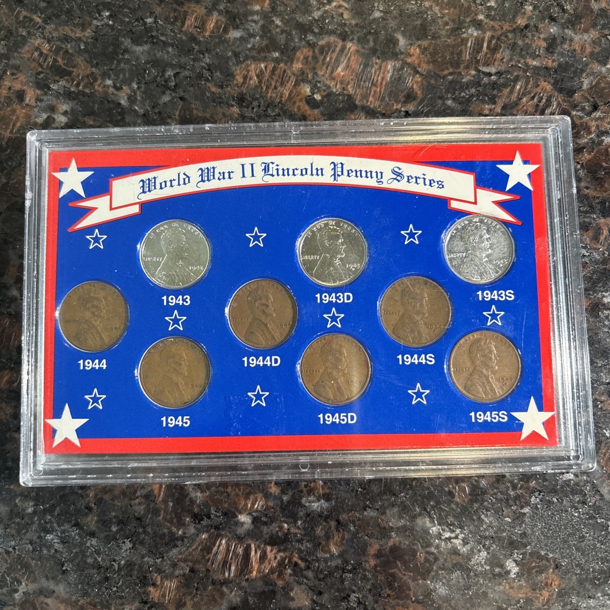 1943, 1944, 1945 World War II Lincoln Penny Series Coins - 9 Coins