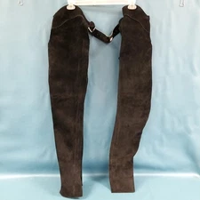 Whitman Black Suede Leather Made in USA Caps Western / Motorcycle