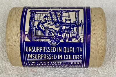 Vintage Unused Lawndale Carpet Warp Thread Spool 4 Ply 800 Yards