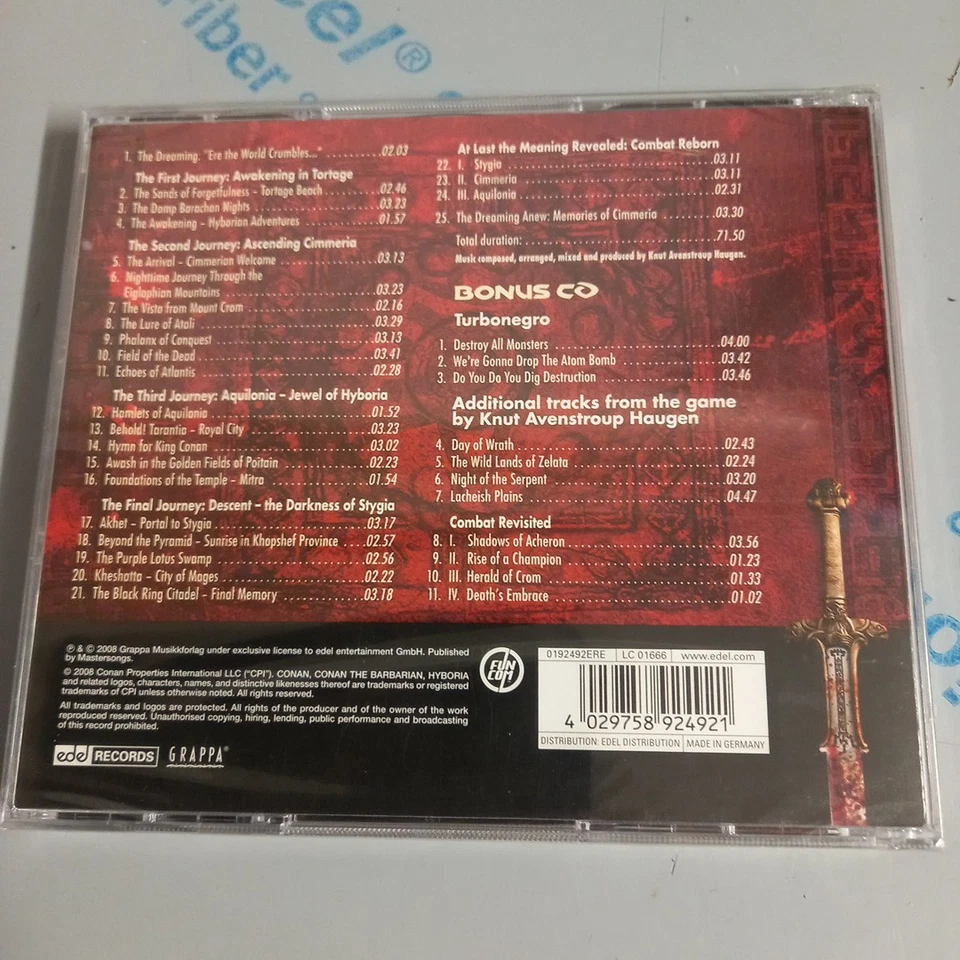 Age Of( Conan) Hyborian Adventures Original Soundtrack 2 CD Nuovo Sigillato 2008 - Immagine 2 di 2
