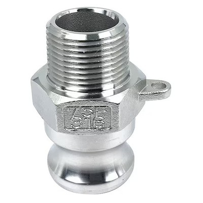 Cam And Groove Adapter, 3/4'', 316 Ss, Fitting Type: Mnpt, Ple116
