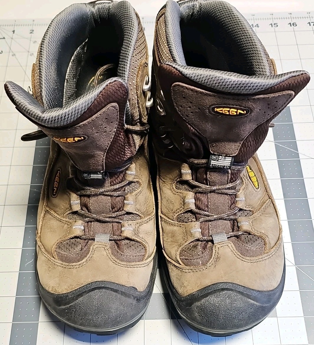 Stivali da trekking impermeabili Keen Durand II Mid da uomo taglia 12 marroni outdoor passeggio