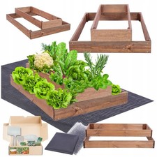 Adjustable Vegetable Raised Planter Garden Box 18x60x90cm Wood