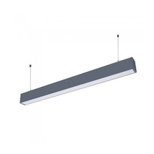 Lampada Led Lineare A Sospensione 60W Corpo Nero Doppia Illuminazione UP-DOWN Di