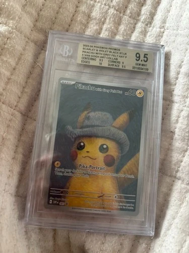 Pokemon Pikachu with Grey Felt Hat Van Gogh 085 Promo BGS 9.5 PSA 10 Equivalent