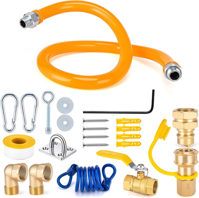 #ad 48quot; Gas Hose Connector Kit1675Kit48 Safety System Kit3 4 Quick Disconnect Ful $135.61