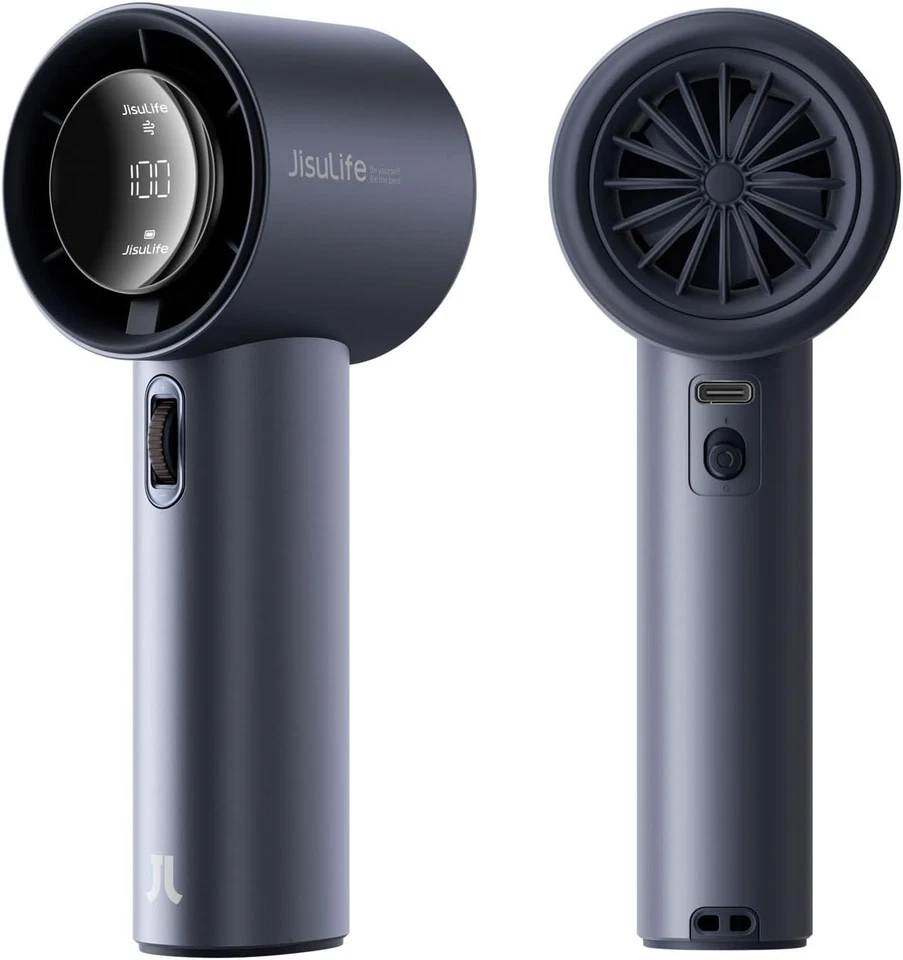 Portable Mini Fan, Adjustable Speeds, Rechargeable - Blue - Image 3 of 4