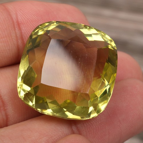 Faceted Yellow Citrine 64.00 CT. Cushion Cut Brazilian Loose Gemstone Jewelry - Picture 4 of 7
