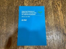 AT&T Bell System Savings Plan For Employees Handbook 1969 Vintage Vtg MCM