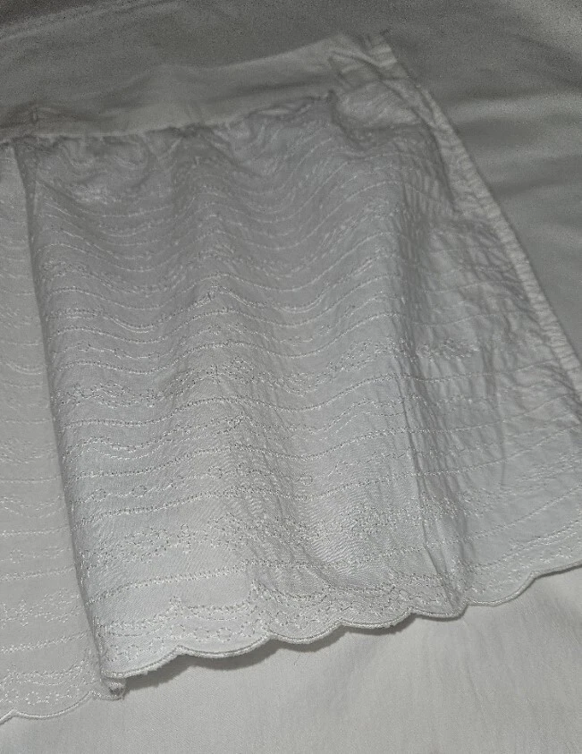 Cortina de ducha Simply Shabby Chic algodón blanco 2010 cenefa bordada usada en excelente estado Foto 2 de 4