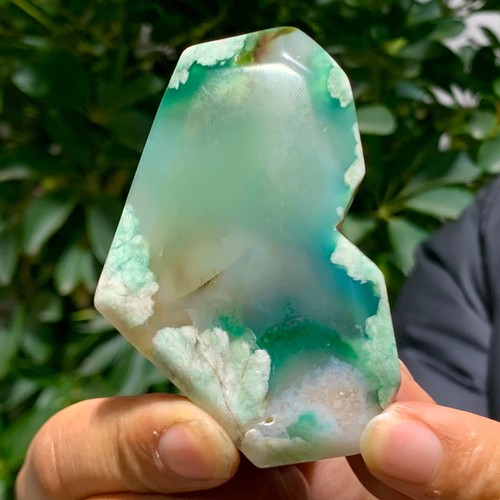 111G Natural heart-shaped Snowflake CherryBlossom Flower Agate Crystal - Picture 11 of 15