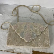 Vintage La Regale Ivory Beaded Evening Bag Hand Made In China See Pictures