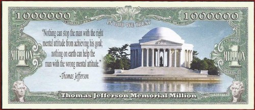 JEFFERSON 🦅 🗽FOUNDING FATHERS 🗽💶 Fantasy Note 🌄Buy More 🗽 Save More - Picture 2 of 2