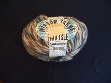 Fair Isle Yarn by Wisdom Yarns blues white browns gray 220 yd/200 m ball