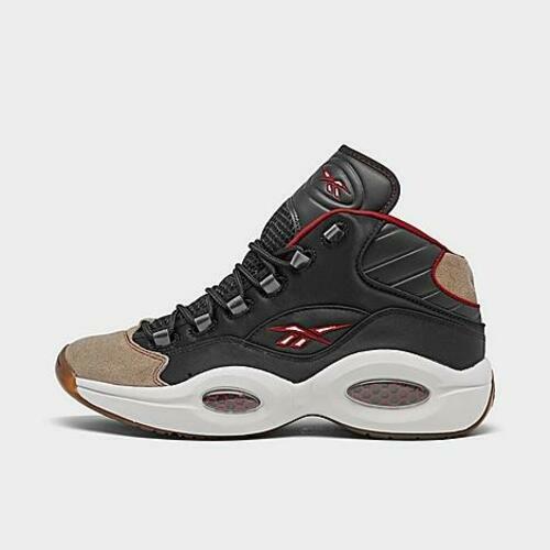 Reebok Mens Question Mid Basketball Shoes Black/Flared/Trgry Reebok Mens Question Mid Basketball Shoes Black/Flared/Trgry