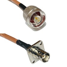 RG400 N MALE to BNC Flange Female RF Cable FAST-SHIP LOT
