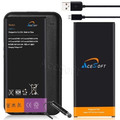 Extra 2 x 7220mAh Battery Charger Cable For Samsung Galaxy Note 4 4G LTE N910F
