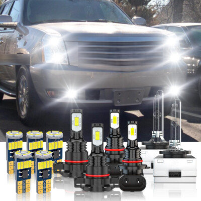 LED/HID Headlight + Fog Driving DRL Bulbs FIT Cadillac Escalade 2007-2014